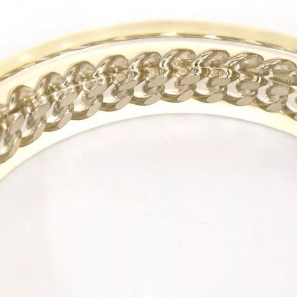 CHANEL Logos Clear Lucite Chain Bangle Bracelet 7.5" Gold Tone 97P Auth #10989 - Picture 10 of 16